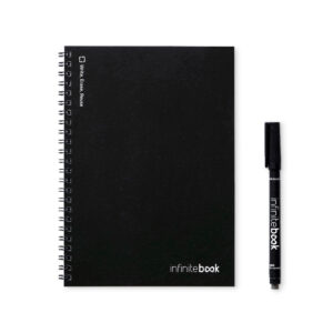 INFINITEBOOK LINED A5. "Infinitebook" com capa flexível e 15 páginas pautadas estilo quadro branco