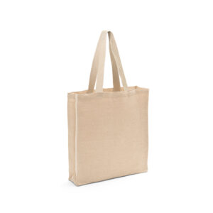 PADOVA. Saco em juco (275 g/m²) com bolso interior em 100% algodão (120 g/m²)