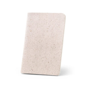ORGANIC SOFT. Bloco de notas A6 com capa flexível fabricada a partir de matéria orgânica de elefante (80%)