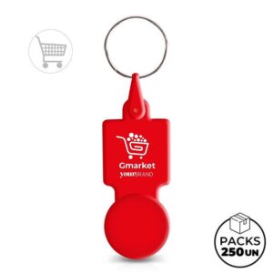 Key50 Porta-chaves com ficha € 0,50 para carrinho, plástico PS