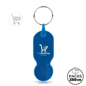 Key01 Porta-chaves com ficha € 1,00 para carrinho, plástico PS