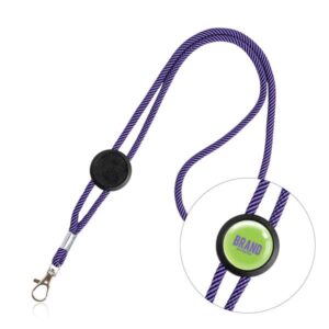 Treel Lanyard em poliéster com ajuste e mosquetão