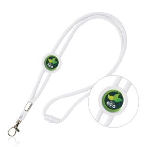 Saffy Lanyard tubular em poliéster com ajuste e mosquetão