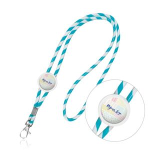 Lapely Lanyard tubular em terylene com ajuste e mosquetão