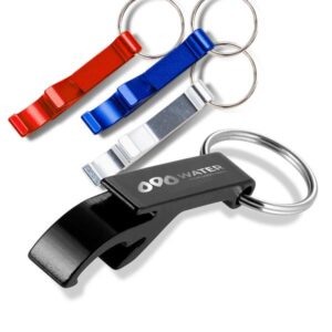 Keycaps Abre-cápsulas em alumínio, com argola porta-chaves