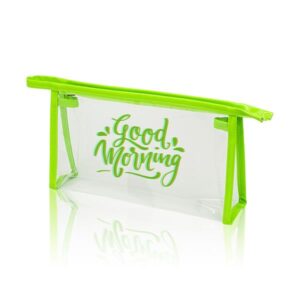 Neoclear Necessaire em PVC transparente, com detalhes néon