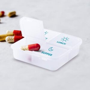 Labox Caixa de comprimidos quadrada, 4 compartimentos