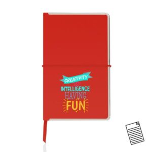 Metalbook Bloco de notas A5, com capa de rebordo em metal e bolsa