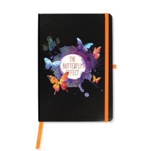 Happynote Bloco de notas A5, com capa em cartão e bolsa