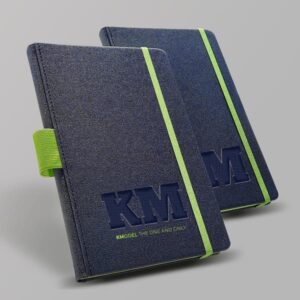Exnote Bloco de notas A5 com capa em PU e porta-esferográfica