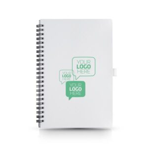 Spiral Bloco de notas de argolas A5 com capa em PP