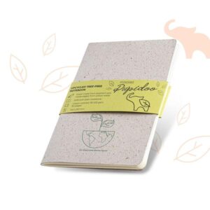 Pupidoo Bloco A5 com capa de matéria orgânica de elefante