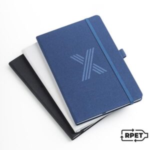 RNote Bloco A5 em RPET com suporte para esferográfica