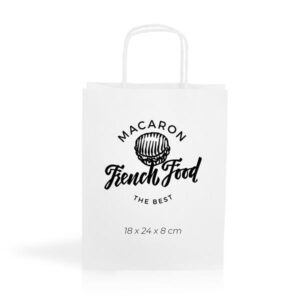 WKraft02 Saco papel kraft 90g/m2 18X24X8cm - branco