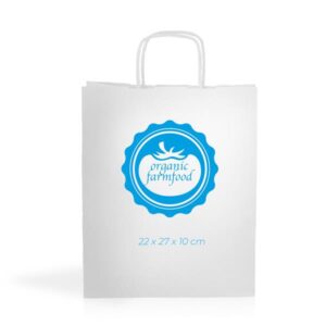 WKraft03 Saco papel kraft 90g/m2 22X27X10cm - branco