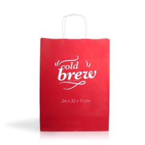 KraftColor02 Saco papel kraft 90g/m2 24X32X11cm - cores