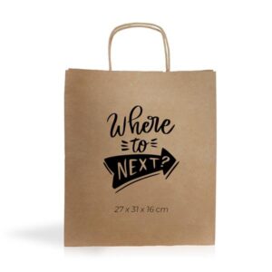 Kraft07 Saco papel kraft 115g/m2 27X31X16cm
