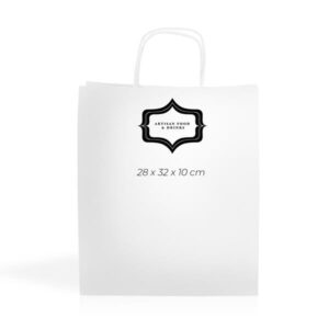 WKraft06 Saco papel kraft 90g/m2 28X32X10cm - branco