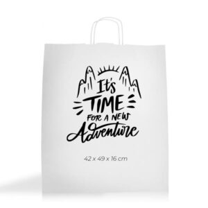 WKraft09 Saco papel kraft 100g/m2 42X49X16cm - branco