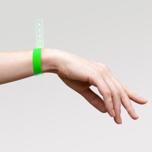 Oldye Pulseira de identificação inviolável fluorescente em vinil