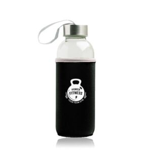 Neobottle Garrafa em vidro, com tampa em metal e manga em neopreno