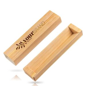 Bambox Estojo em cartão para 1 esferográfica, padrão bambu
